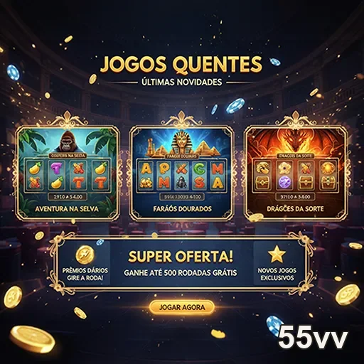 Imagem de jogos quentes e novidades no site 55vv, destacando as tendências do momento.