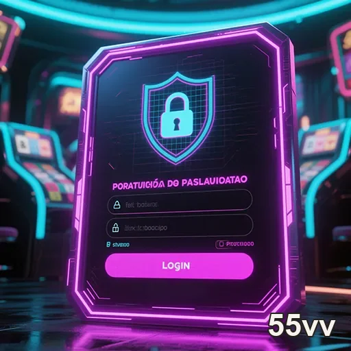 Tela de login do 55vv com foco em segurança e proteção de dados do usuário.