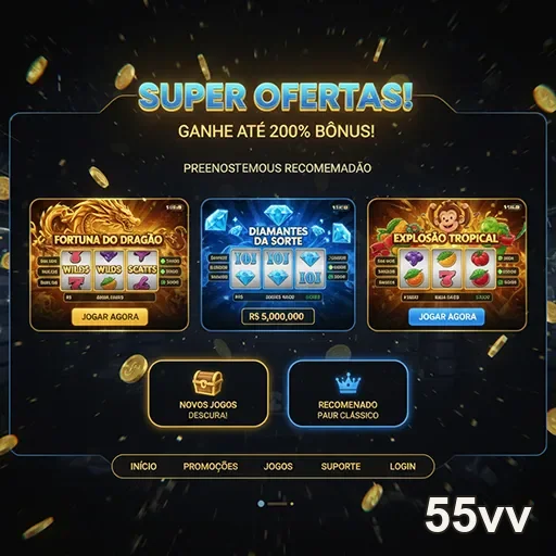 Jogadores se divertindo em slot games no cassino 55vv